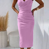NUR™ | Vestido Midi de Espalda Descubierta