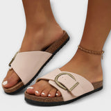 Margarida - Sandalias de corcho para mujer con diseño elegante de hebilla