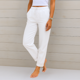 Sara - Pantalones de Lino Premium con Elasticidad