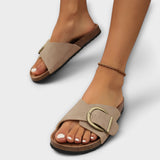 Margarida - Sandalias de corcho para mujer con diseño elegante de hebilla