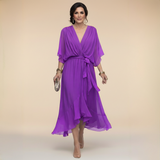 La Scintilla | Vestido de gasa con escote en forma de V