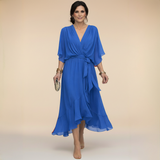 La Scintilla | Vestido de gasa con escote en forma de V