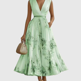 Rowella | Elegante Vestido Maxi con Pliegues