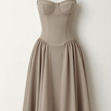 Odete - Vestido midi con corsé definido