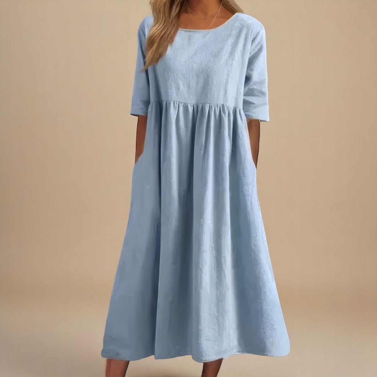 Minea - Vestido de Algodón Fresco y Transpirable