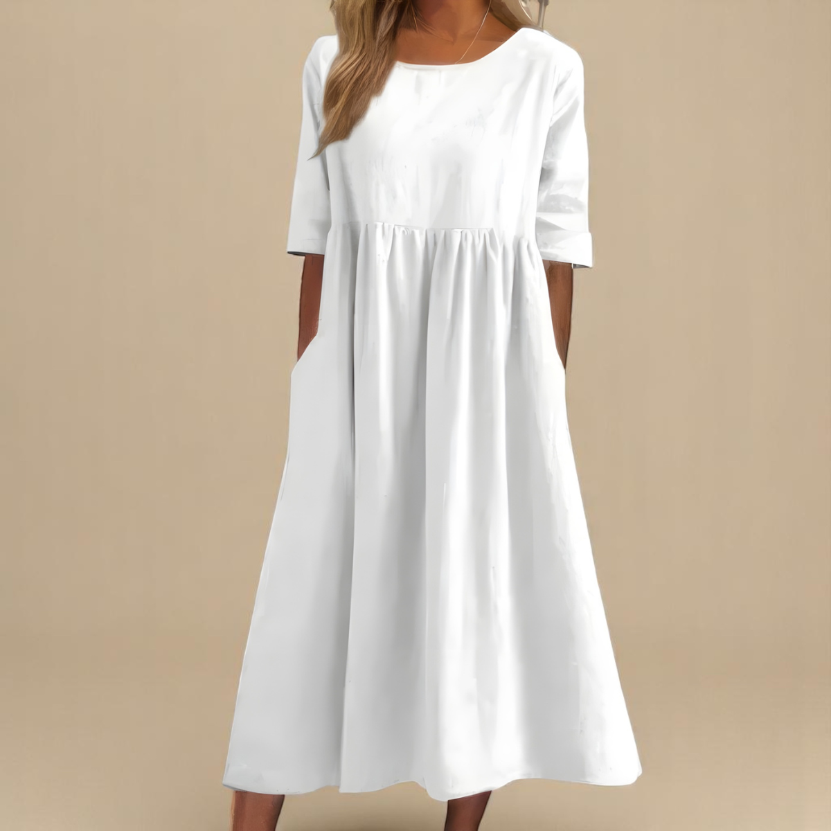 Minea - Vestido de Algodón Fresco y Transpirable