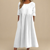 Minea - Vestido de Algodón Fresco y Transpirable