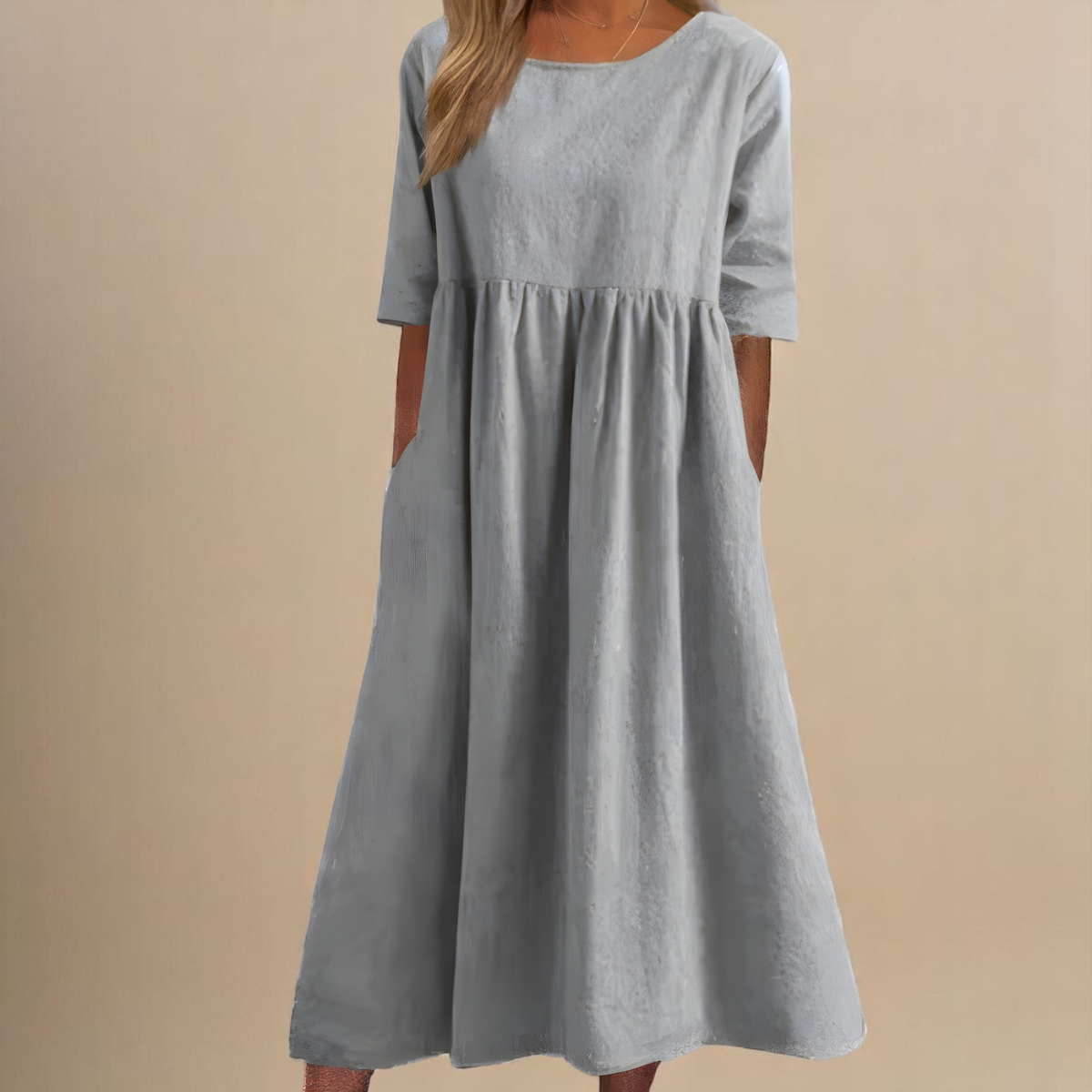 Minea - Vestido de Algodón Fresco y Transpirable
