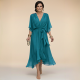 La Scintilla | Vestido de gasa con escote en forma de V