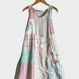 Vestido de Estampado Suave en Tonos Pastel