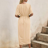Caia - Vestido Midi Cruzado