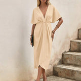 Caia - Vestido Midi Cruzado