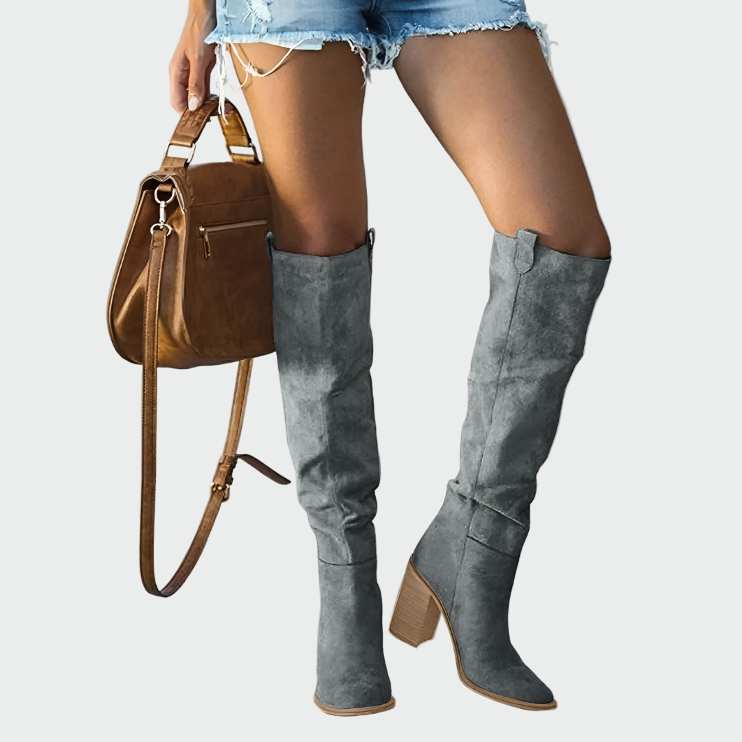 Botas ortopédicas de cuero de caña alta