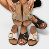 Margarida - Sandalias de corcho para mujer con diseño elegante de hebilla