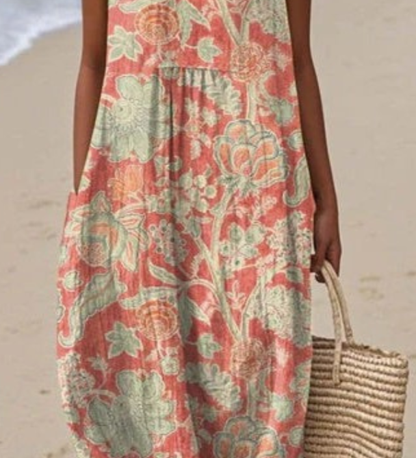 Elis - Vestido Vintage con Estampado Floral