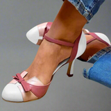 Bellarosa - Sandalias coloridas con nudo y tiras, diseño de puntera redonda