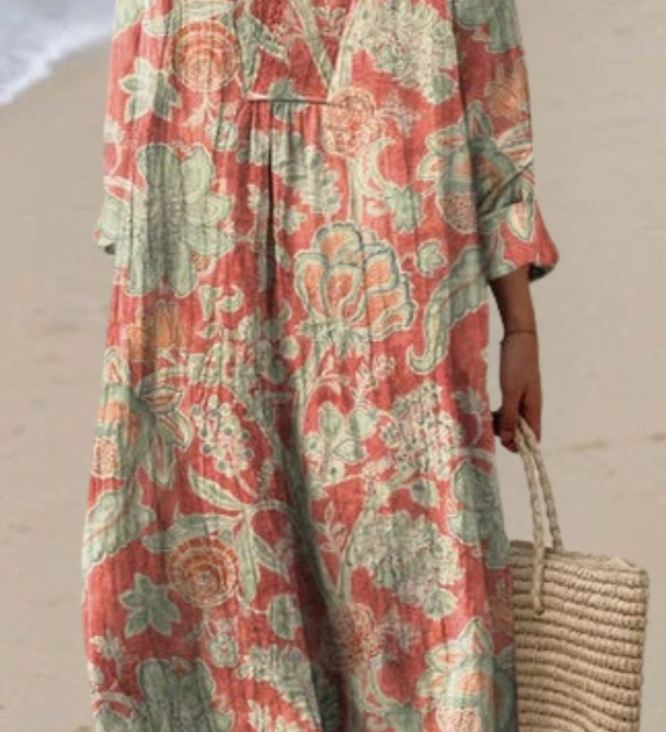 Elis - Vestido Vintage con Estampado Floral