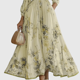 Rowella | Elegante Vestido Maxi con Pliegues