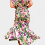 Florendra™ | Vestido Largo Floral con Escote en Forma de V