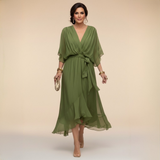 La Scintilla | Vestido de gasa con escote en forma de V
