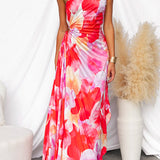 Adeline™ | Vestido de Noche Tropical en Colores Vibrantes