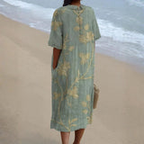 Evelina - Vestido Floral con Delicado Cuello Peter Pan