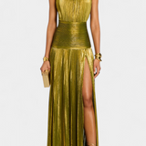 La Scintilla | Vestido Maxi con Brillo Dorado