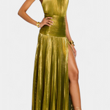 La Scintilla | Vestido Maxi con Brillo Dorado