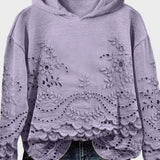 Sudadera con Capucha de Encaje Elegante