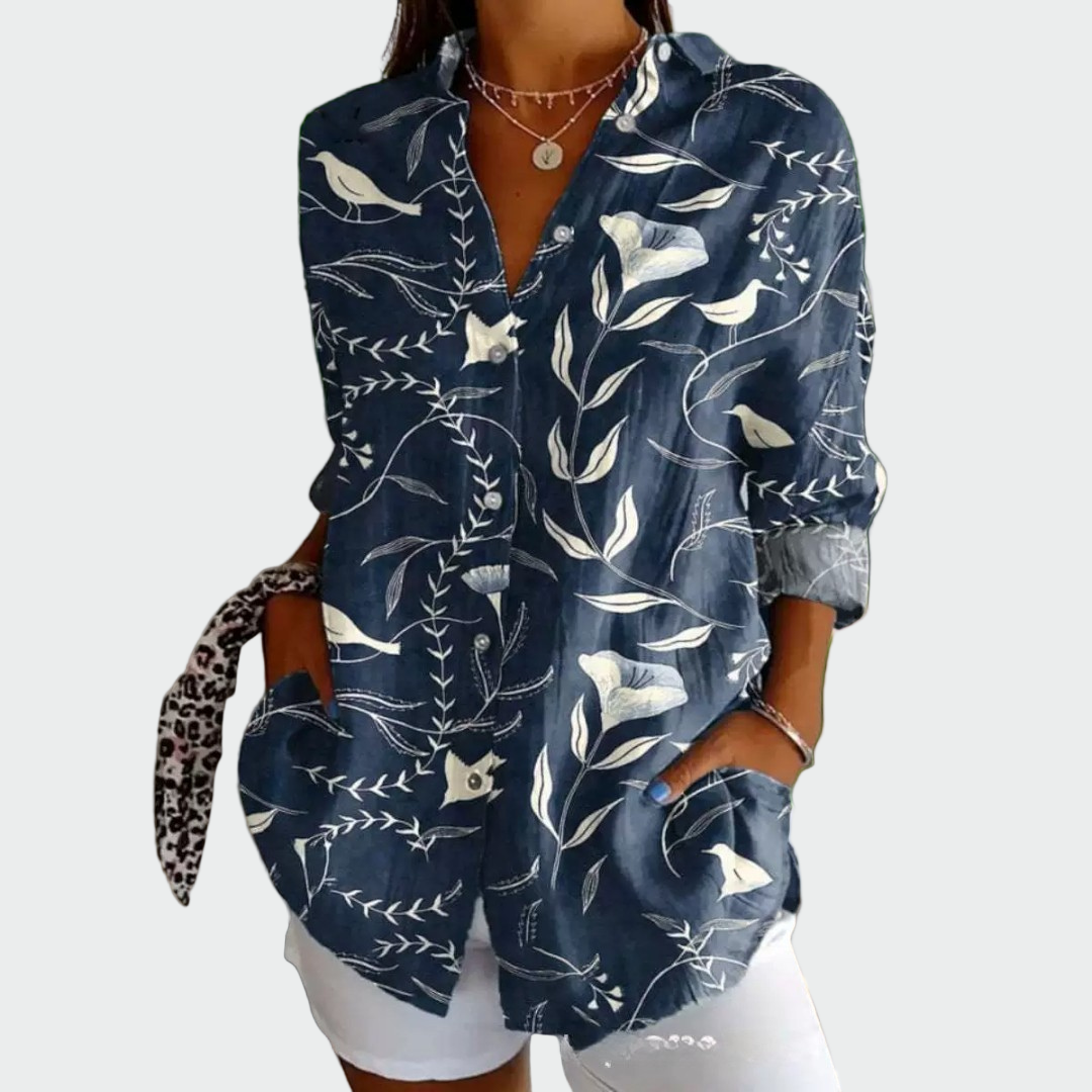 Camisa moderna con diseño floral