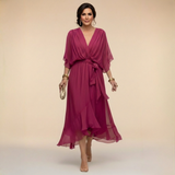 La Scintilla | Vestido de gasa con escote en forma de V