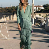 Salvia | Vestido con Borlas
