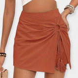 Shorts de Cintura Alta con Diseño de Falda