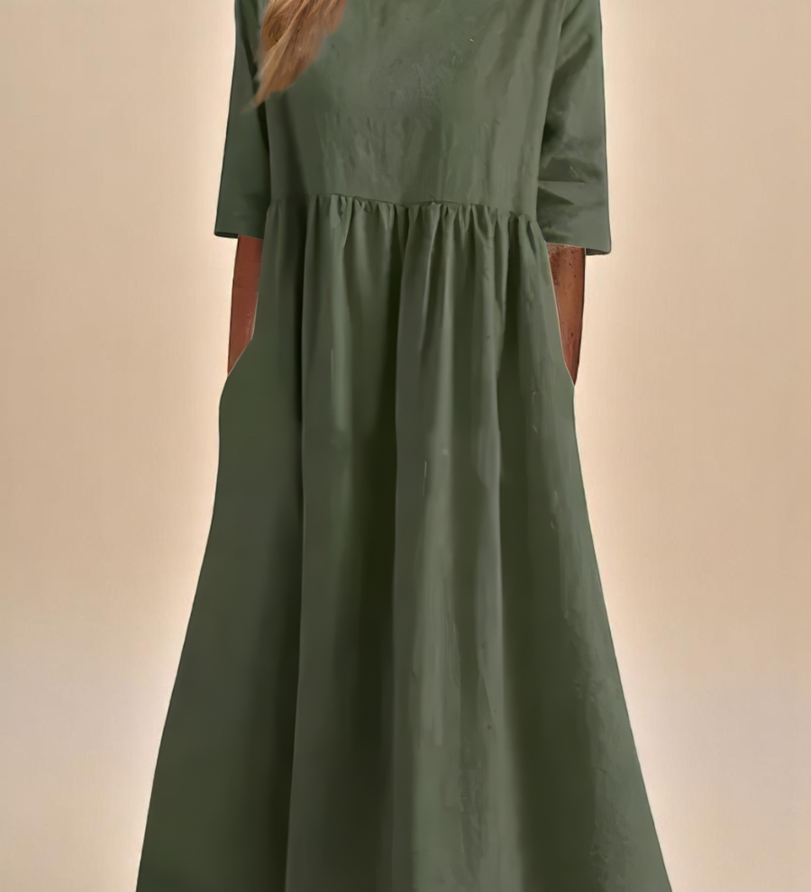 Minea - Vestido de Algodón Fresco y Transpirable