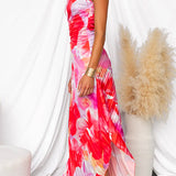 Adeline™ | Vestido de Noche Tropical en Colores Vibrantes