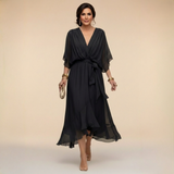 La Scintilla | Vestido de gasa con escote en forma de V