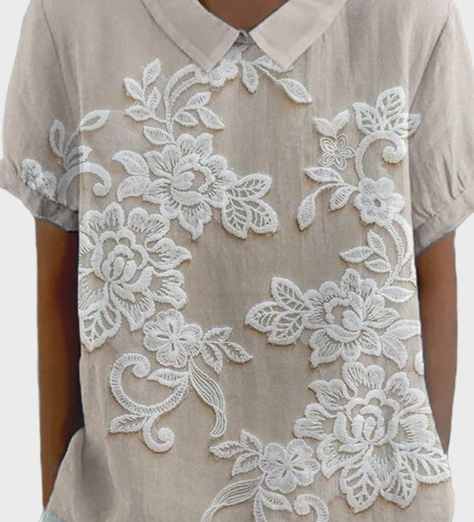 Lily - Blusa con Cuello Elegante