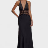 Velina - Vestido de encaje y satén elegante