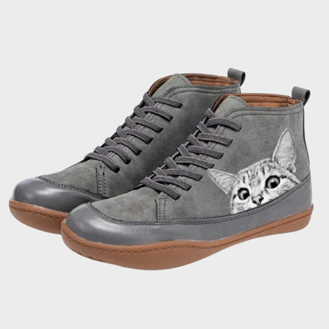 Kitty - Botas de cuero para los apasionados de los gatos