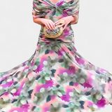 Florendra™ | Vestido Largo Floral con Escote en Forma de V