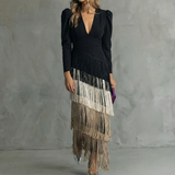 La Scintilla | Vestido Elegante Élise con Flecos