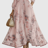 Rowella | Elegante Vestido Maxi con Pliegues