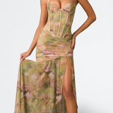 Isamara - Vestido Largo con Cuerpo Ajustado