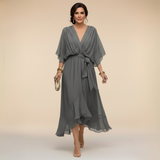 La Scintilla | Vestido de gasa con escote en forma de V
