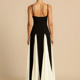Oshrit™ | Elegante Maxi Robe con Volantes en Contraste