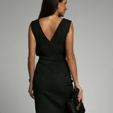 Maud™ | Vestido Chic con Escote en V y Abertura