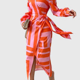 Everly | Vestido Elegante con Diseño Envolvente y Estampado