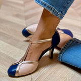 Aléssia - Zapatillas de tira coloridas y cómodas con puntera redonda