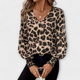 Joana - Blusa Elegante de Leopardo