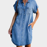 Lúcia - Vestido Casual de Denim